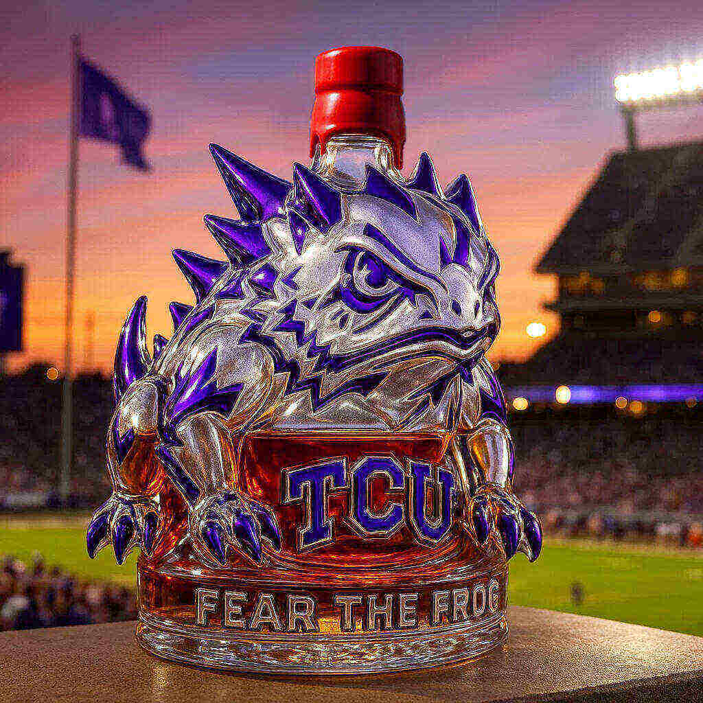 TCU Horned Frogs Limited Edition Whiskey Bottle