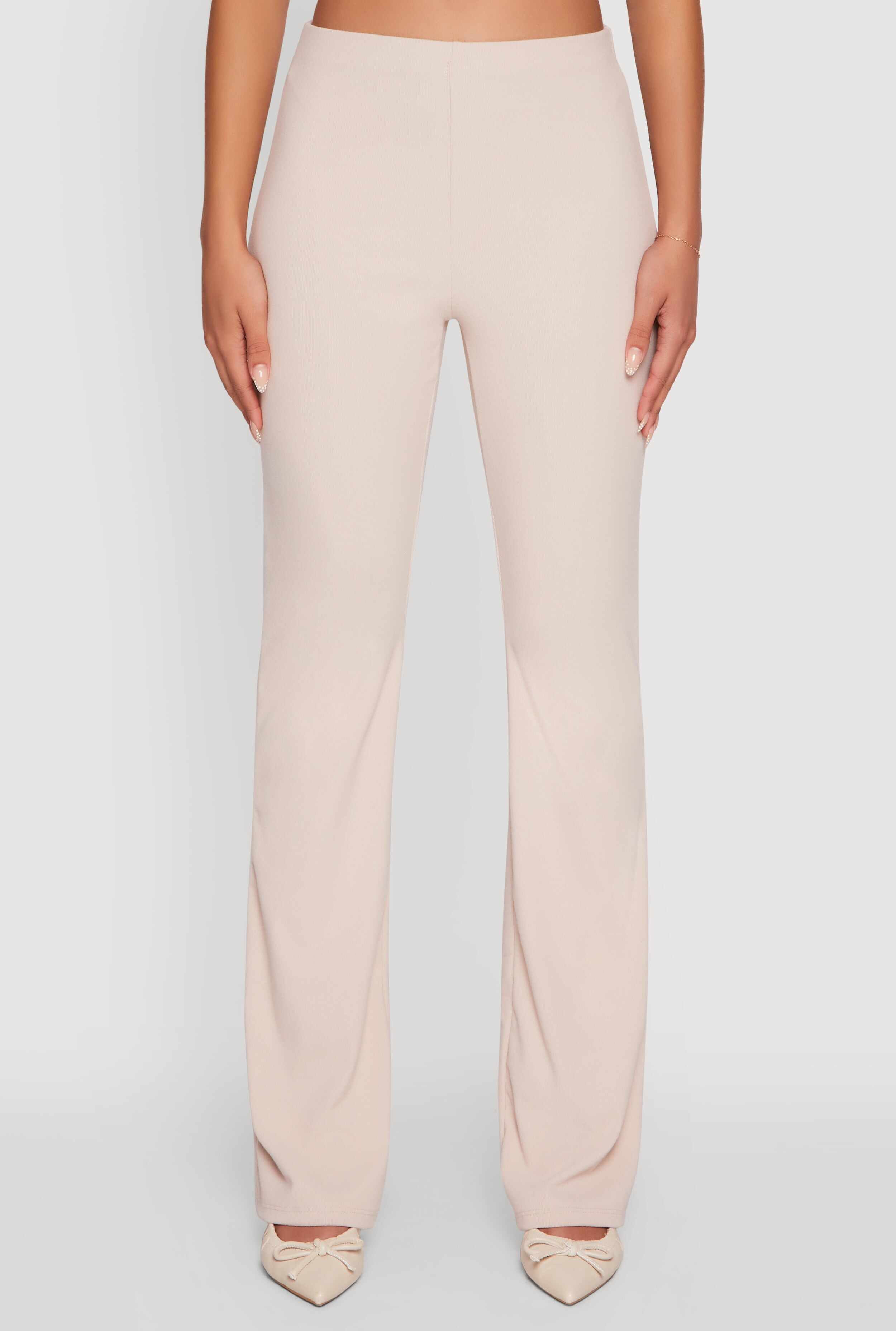 Brushed Knit Pull On Dress Pants