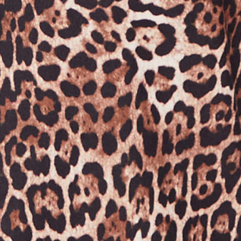 Trendy Square Neck Leopard Print Cami Dress