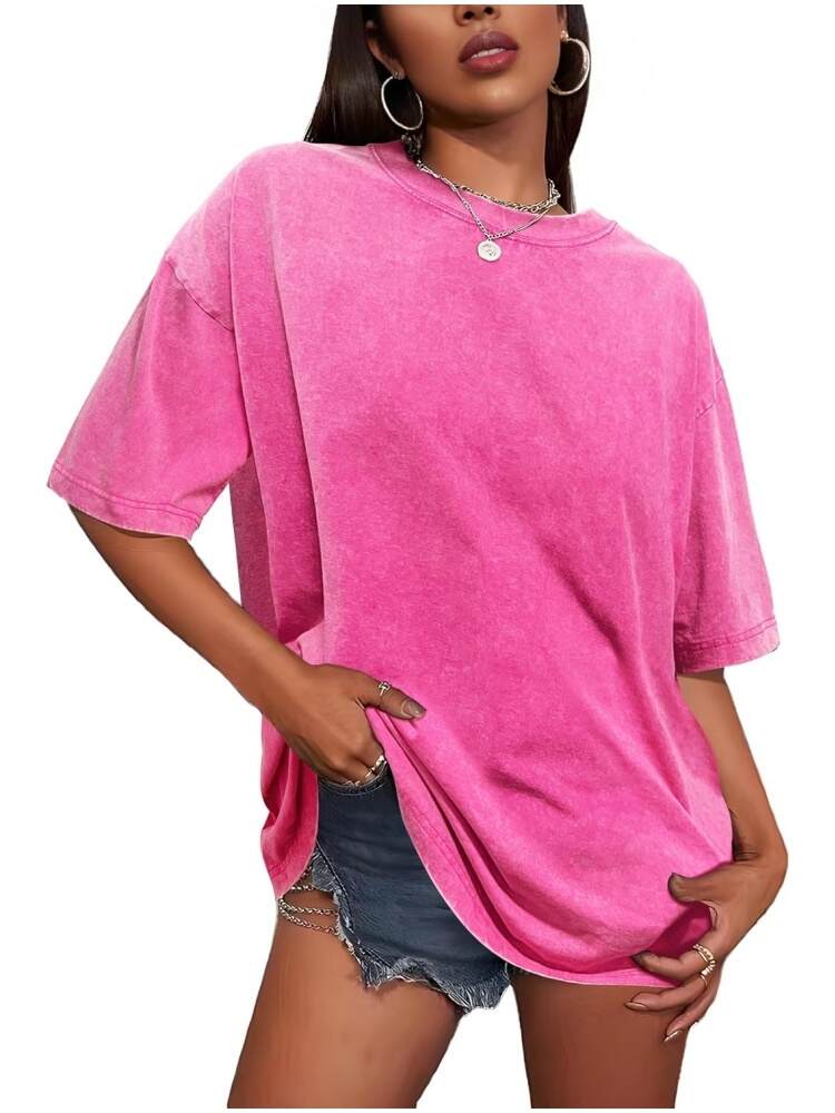 Women's Vintage Baggy Wash Cotton Tees