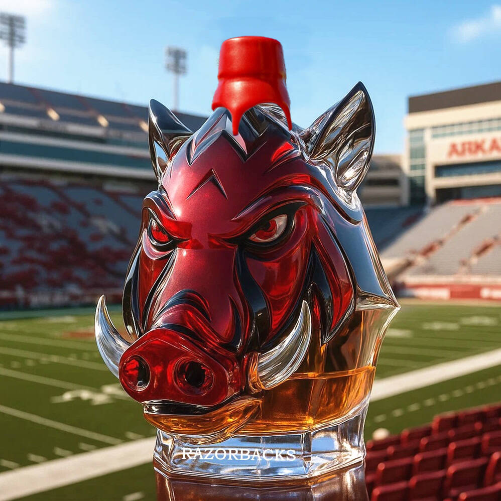 Arkansas Razorbacks Whiskey bottle
