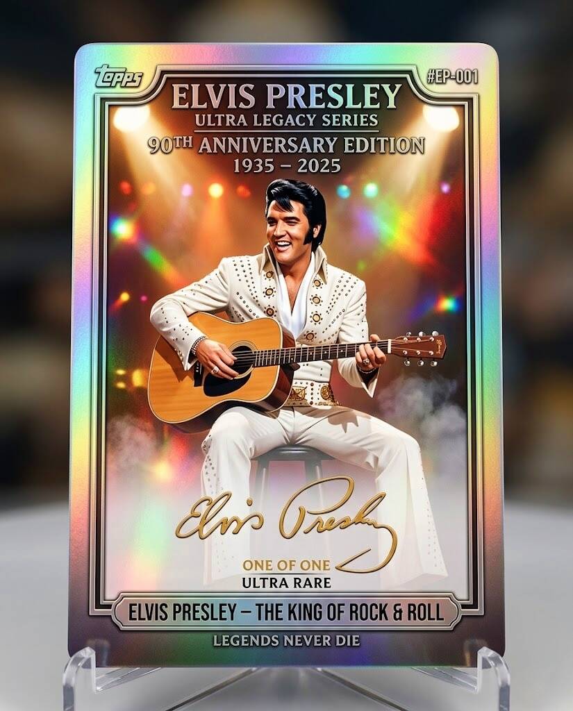 Topps Elvis Presley 90th Anniversary One of One Trading Card