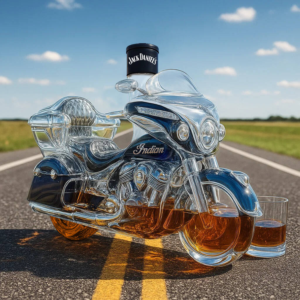 Indian Roadmaster Elite motorcycle Whisky collector's bottle