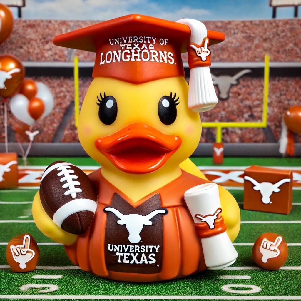 2025 College Football Graduation Duck
