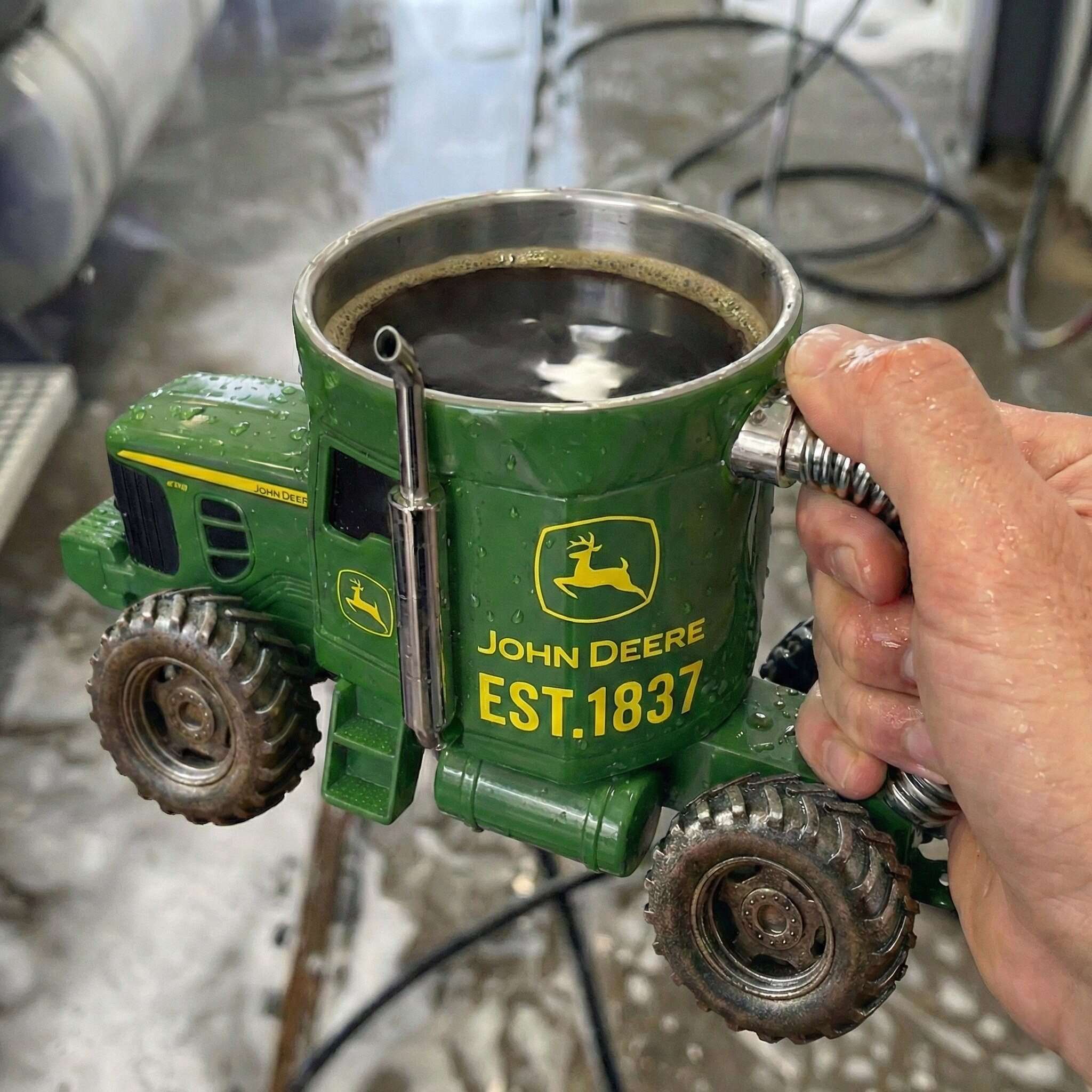 John Deere Tractor Style Stainless Steel Mug🚜☕