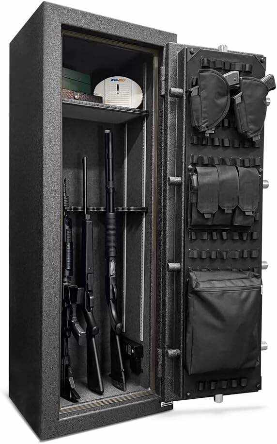Stealth UL14 Gun Safe 14 Long Gun Capacity with Handgun Storage, 1 Hour Fire Protection & UL RSC Burglary Rating