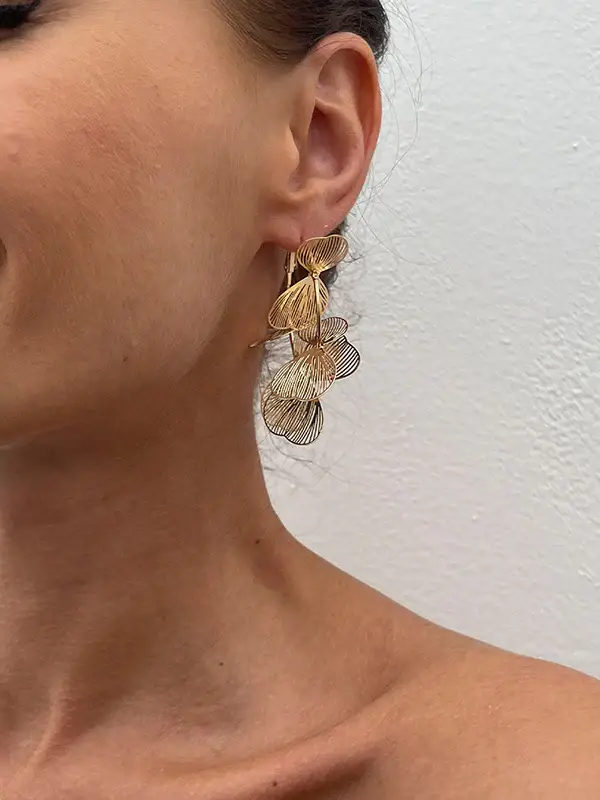 Floral Hydrangea Drop Earrings