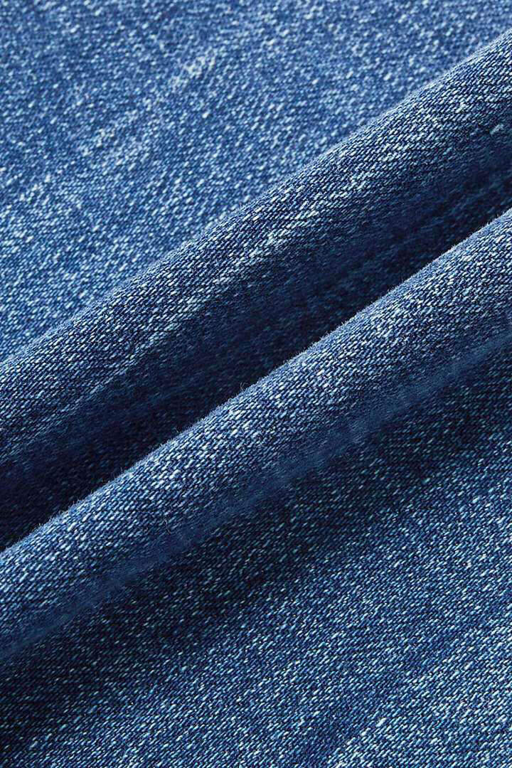 Wash Stitch Detail High Rise Straight Leg Jeans Without Belt