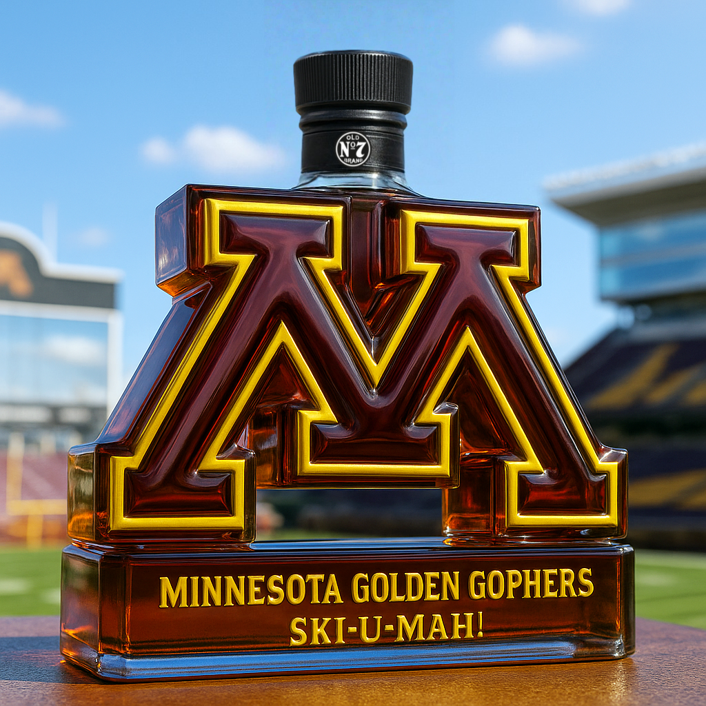 Minnesota Golden Gophers Limited-Edition Whiskey Bottle