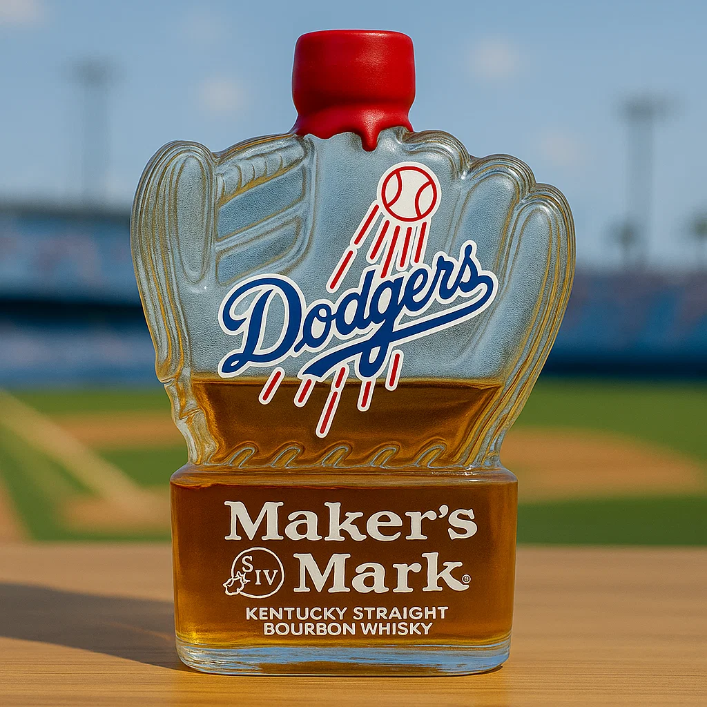 Dodgers Glove Whiskey Bottle