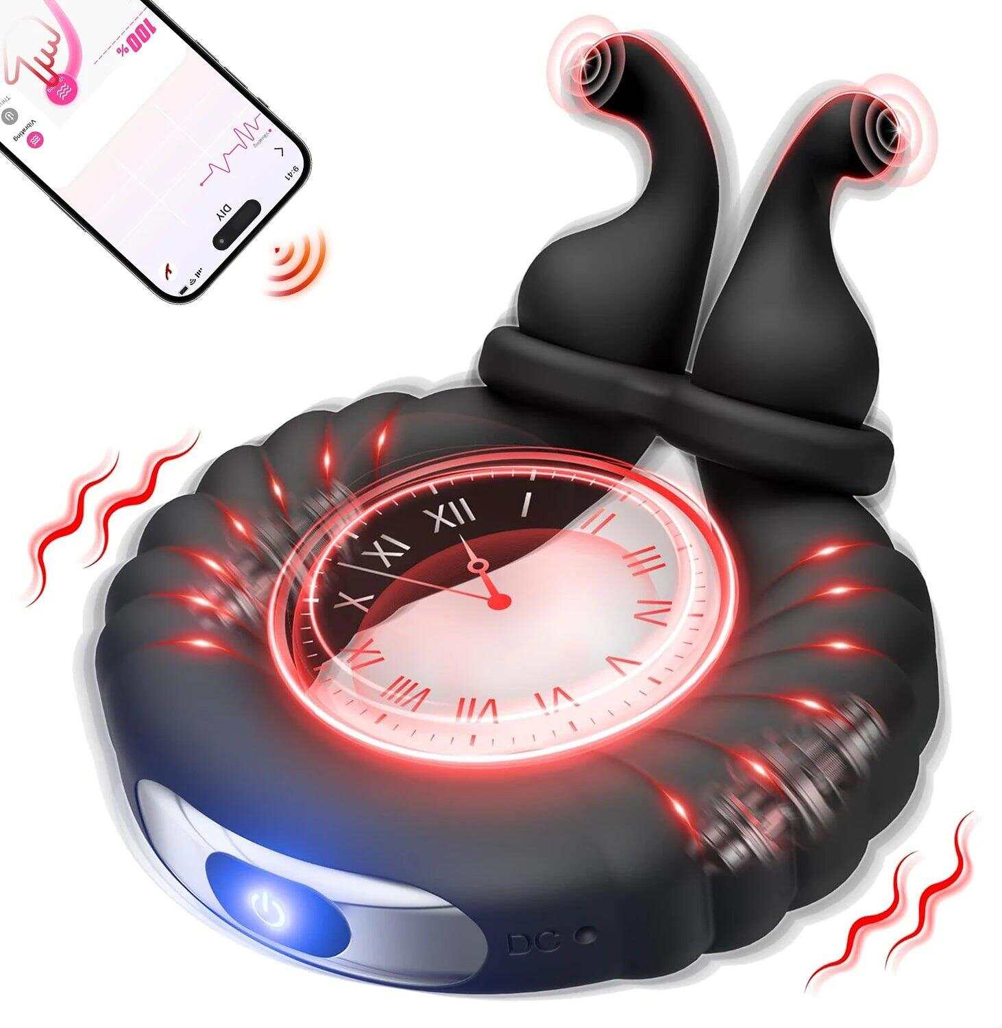 USB Rechargeable Silicone Vibrating Penis Ring – 10 Modes for Couples