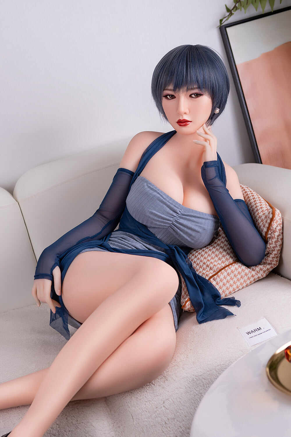 Amelia 5ft25 / 160cm #54 Head TPE Real-Life Short Hair Big Breast Full Size Sex Doll
