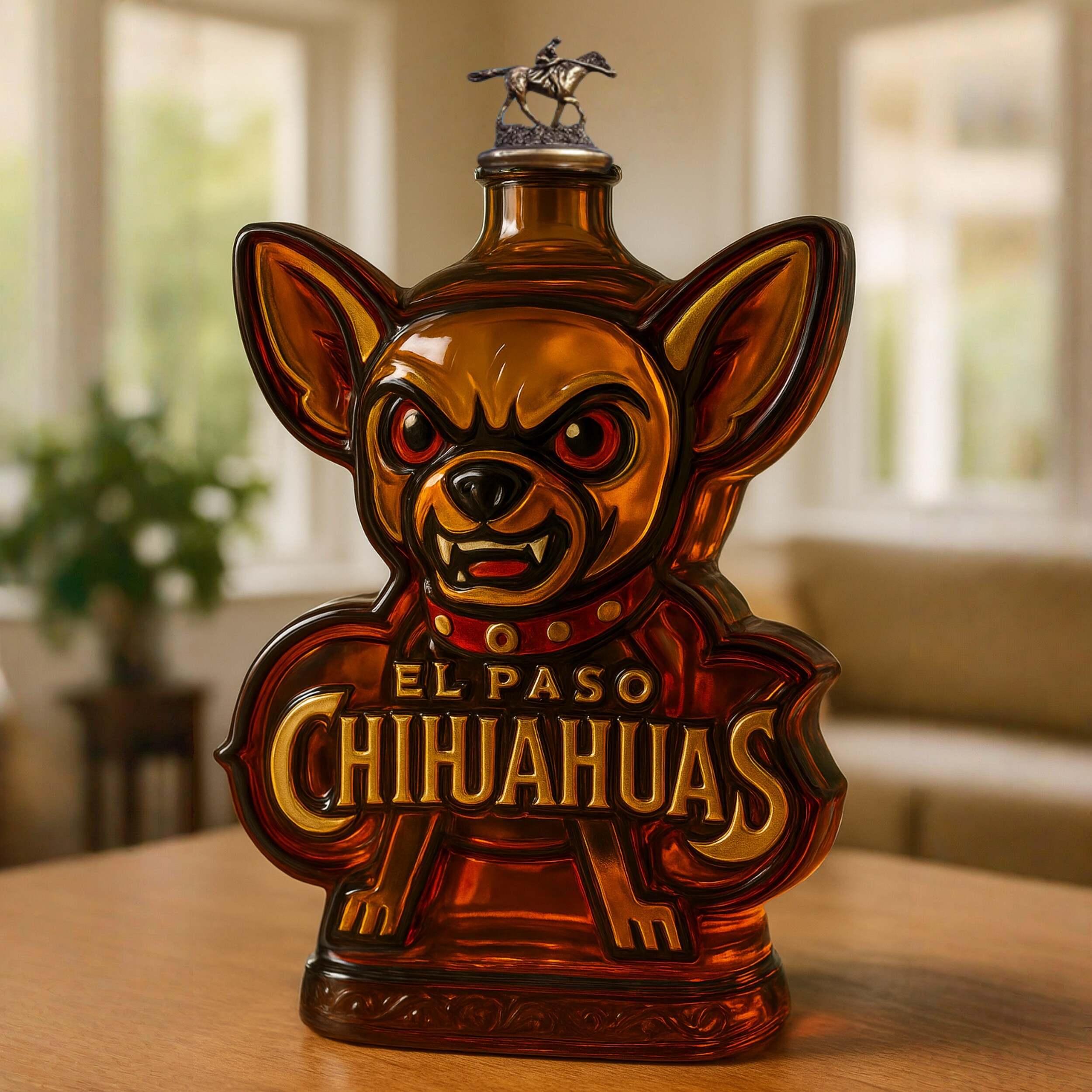 El Paso Chihuahuas Whiskey Bottle