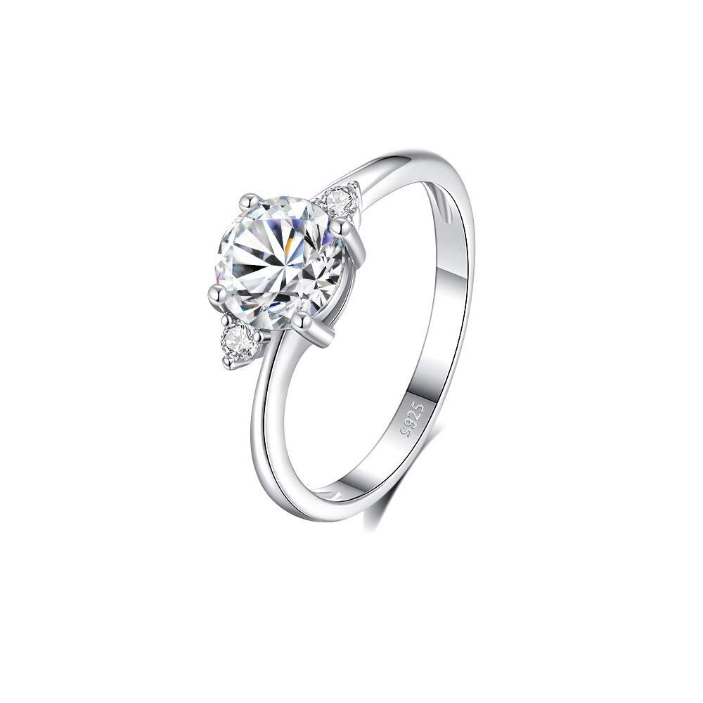 Twisted Arm Four - Prong One - Carat Moissanite Elegant Ring
