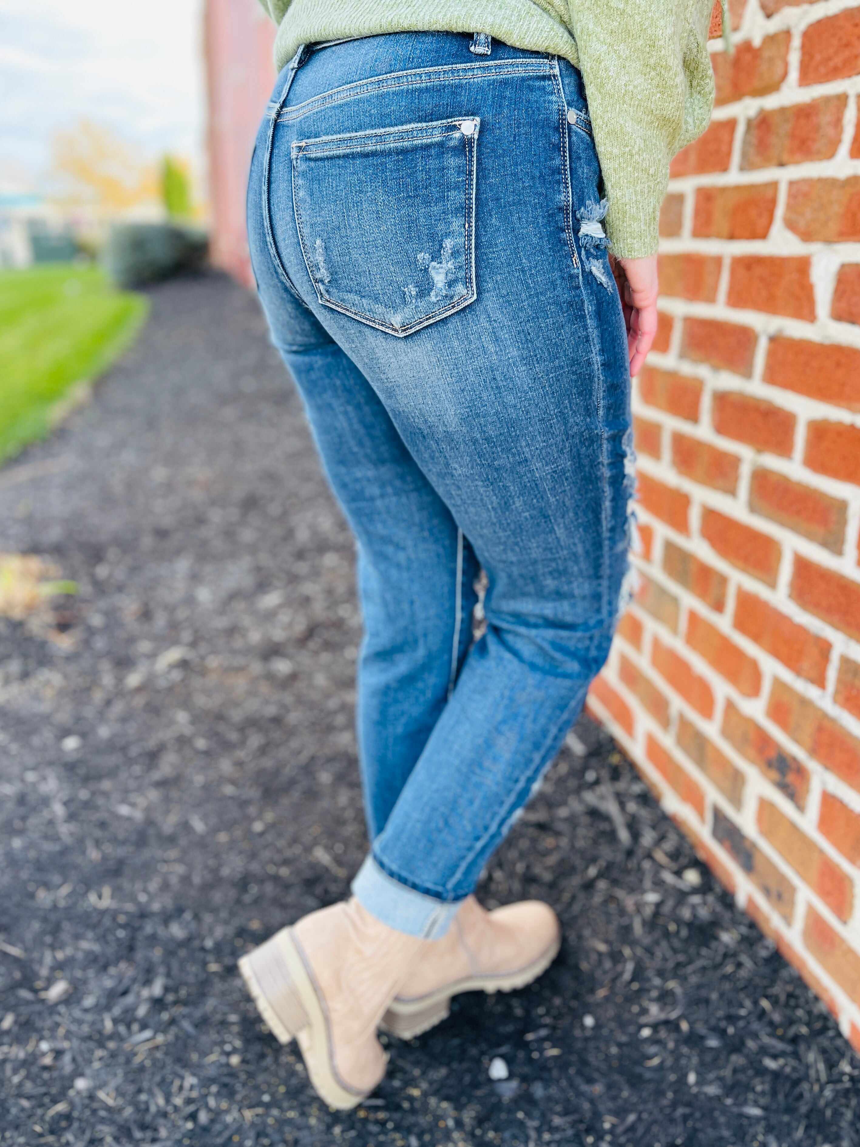 Plus/Reg Now Or Never Mid-Rise Boyfriend Jeans