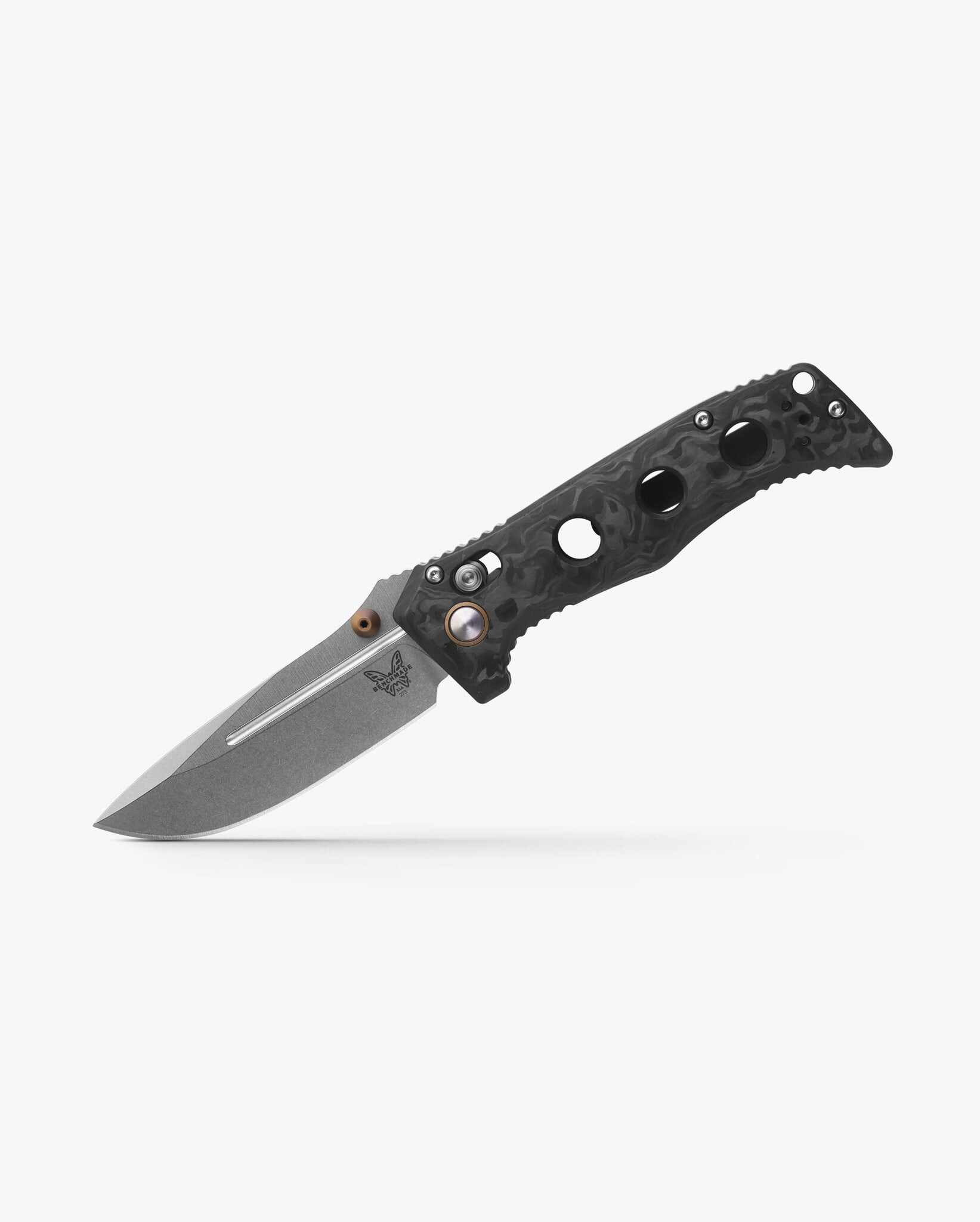 Mini Adamas® | Marbled Carbon Fiber | Drop-point