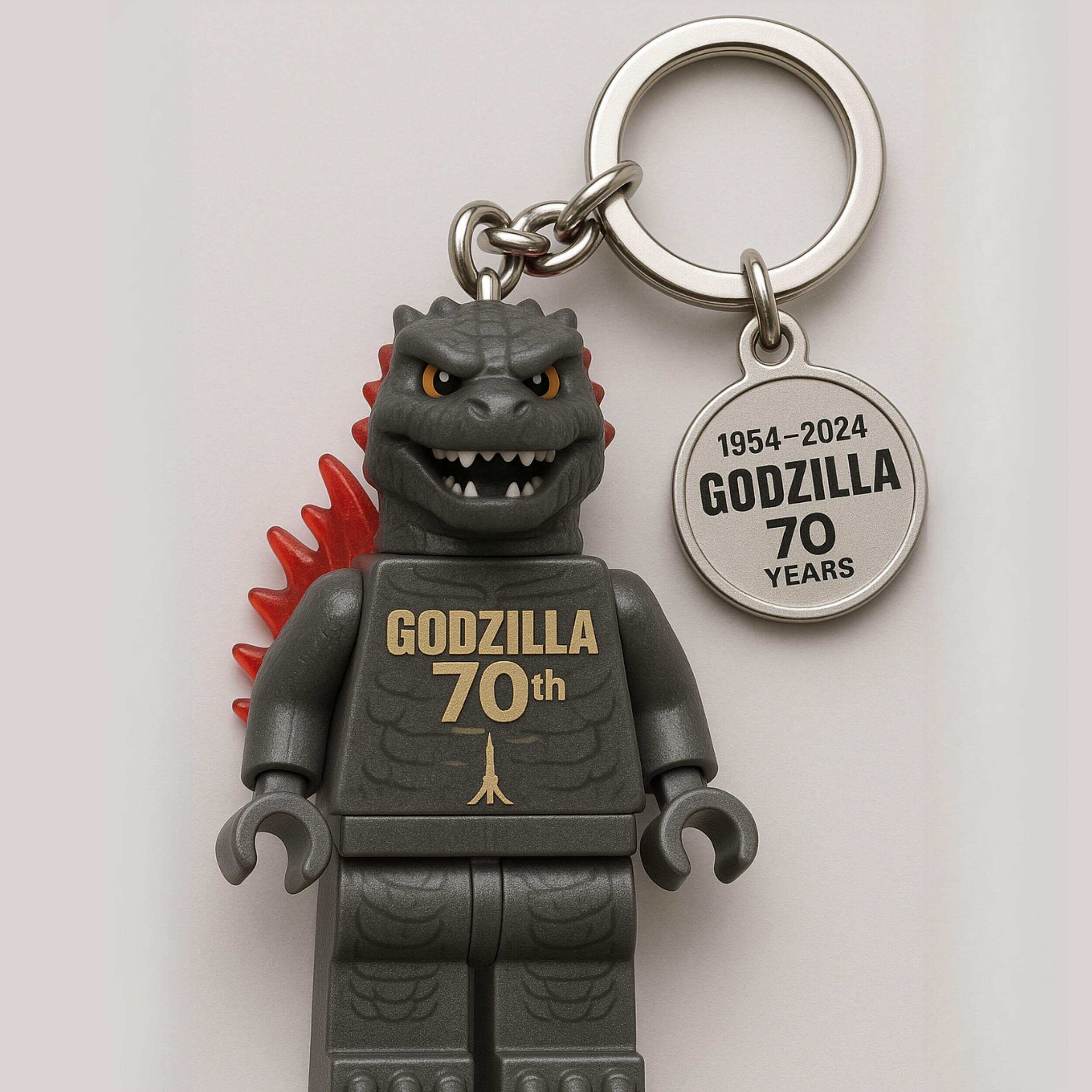 Godzilla 70th Anniversary Block Figure Keychain