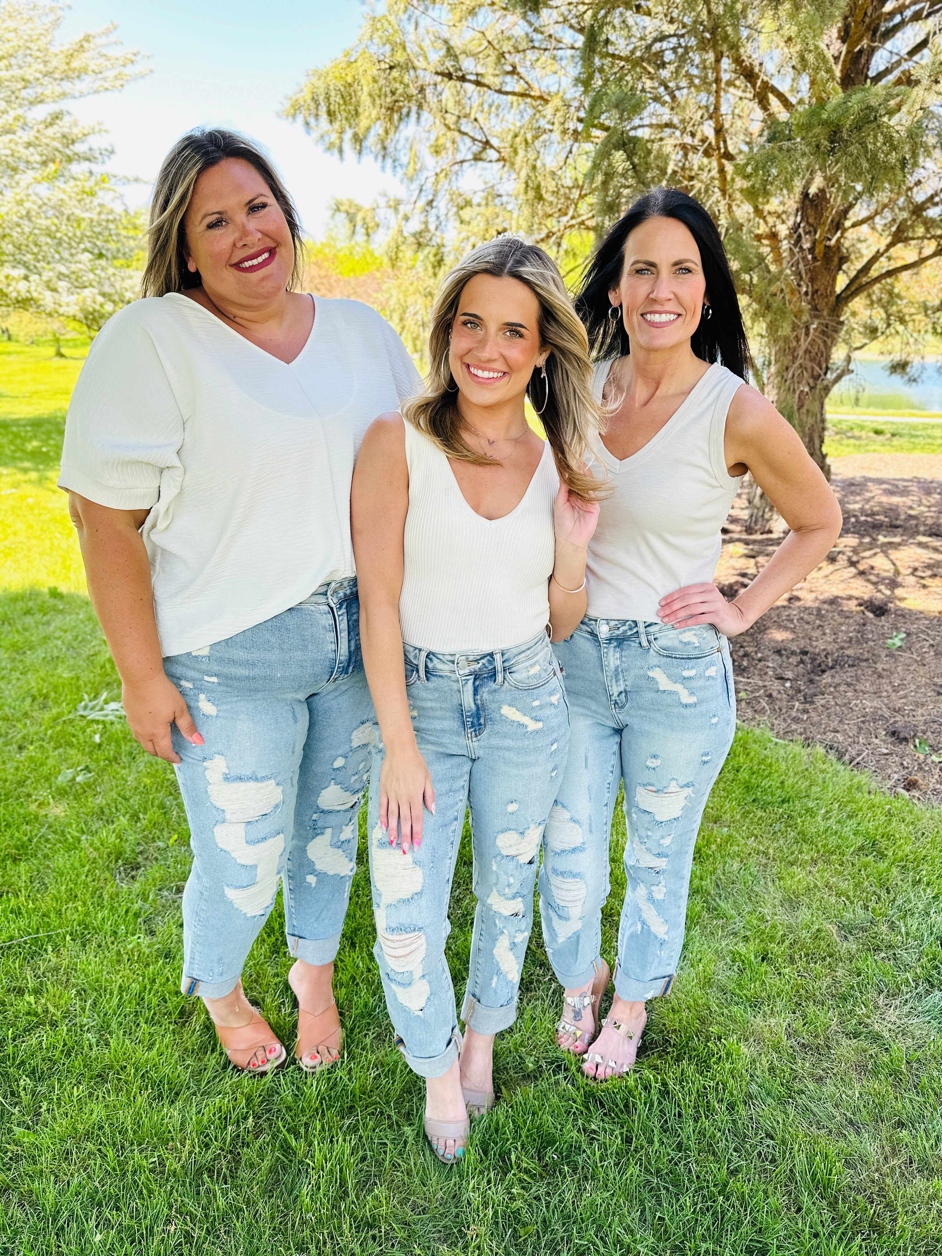 REG/CURVY Cuff It Boyfriend Jeans