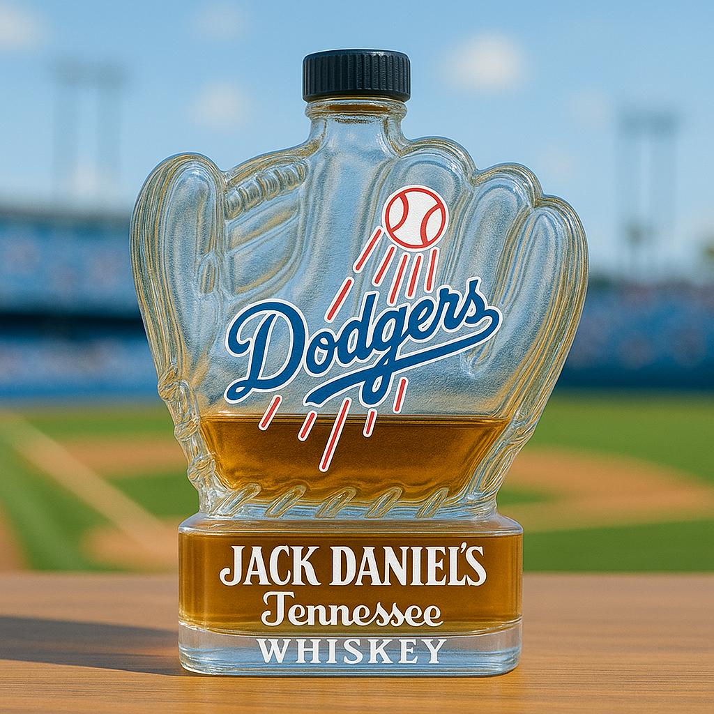 Dodgers Glove Whiskey Bottle