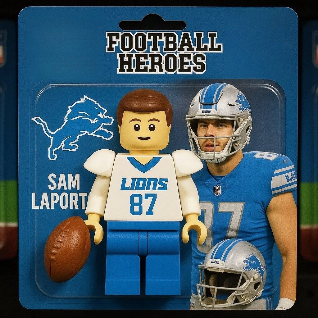 Detroit Lions Football Heroes Minifigure