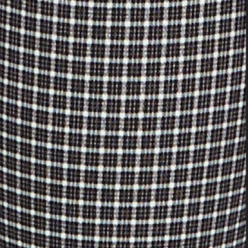 Plaid Skinny Leg Dress Pants with Belt