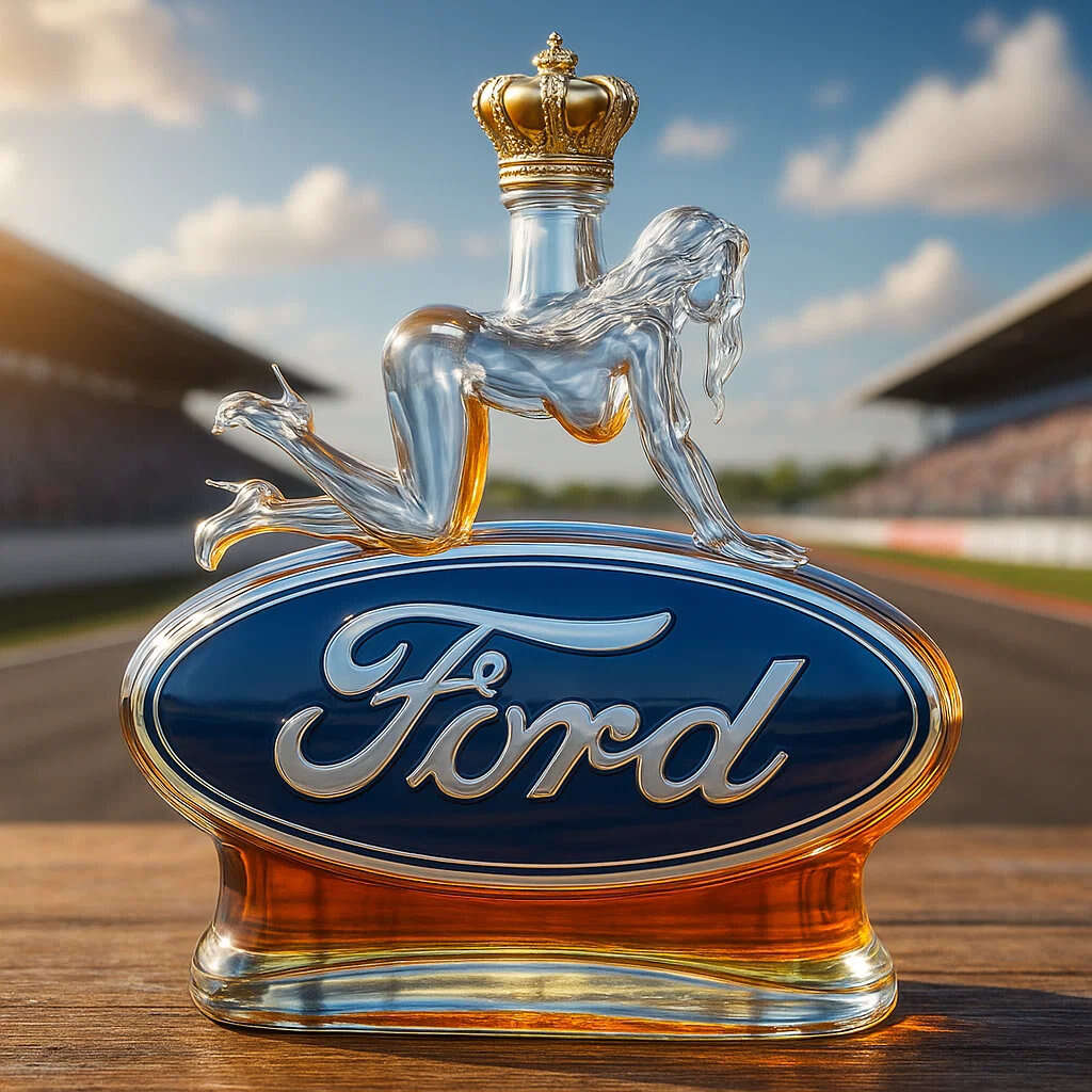 Attractive Ford whiskey bottle