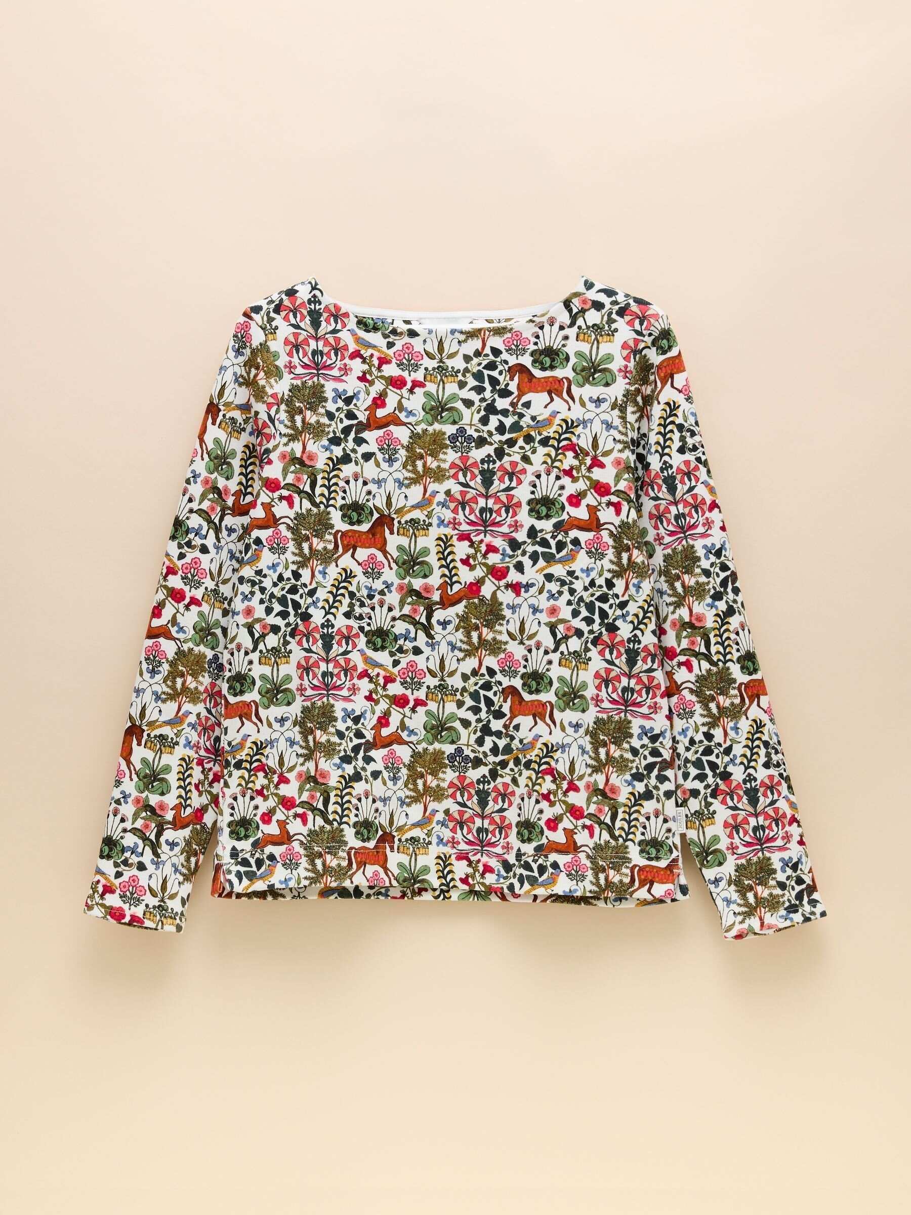 Harbour Green Forest Print Boat Neck Printed Top