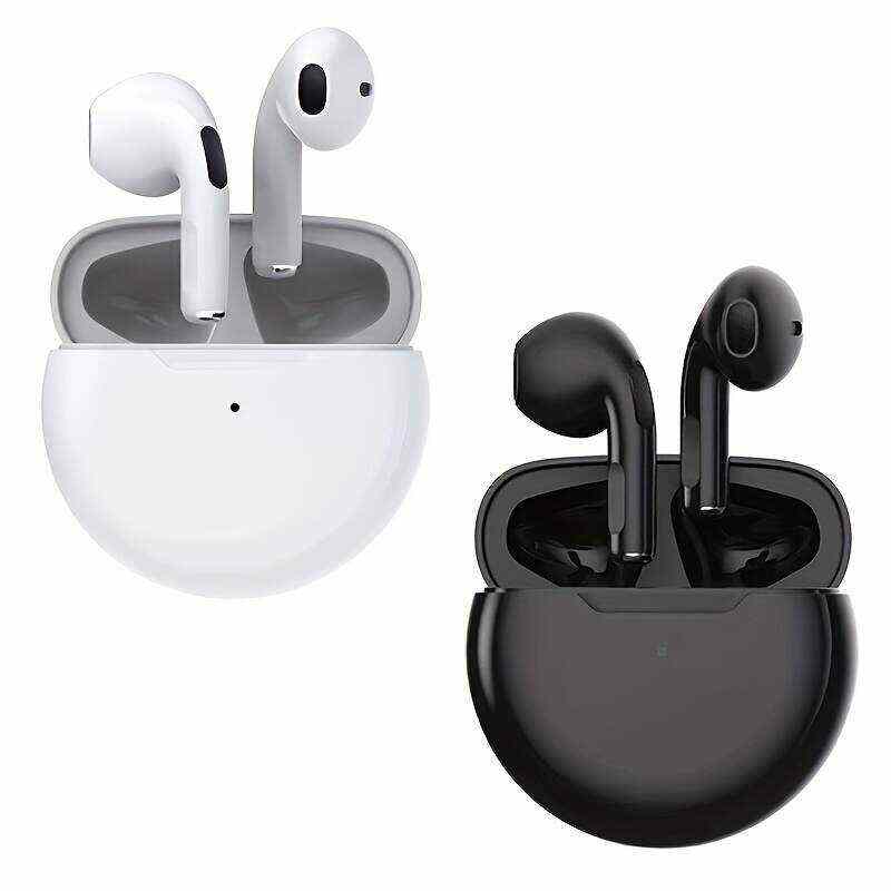 New Pro 6 Tws Waterproof In-Ear Hi-fi Stereo Wireless Earbuds Sports Life Headphones Air Pro 6 Gaming Headset For Iphone Android Ios, Earphones As Gift For Women Kids Children Men Adults