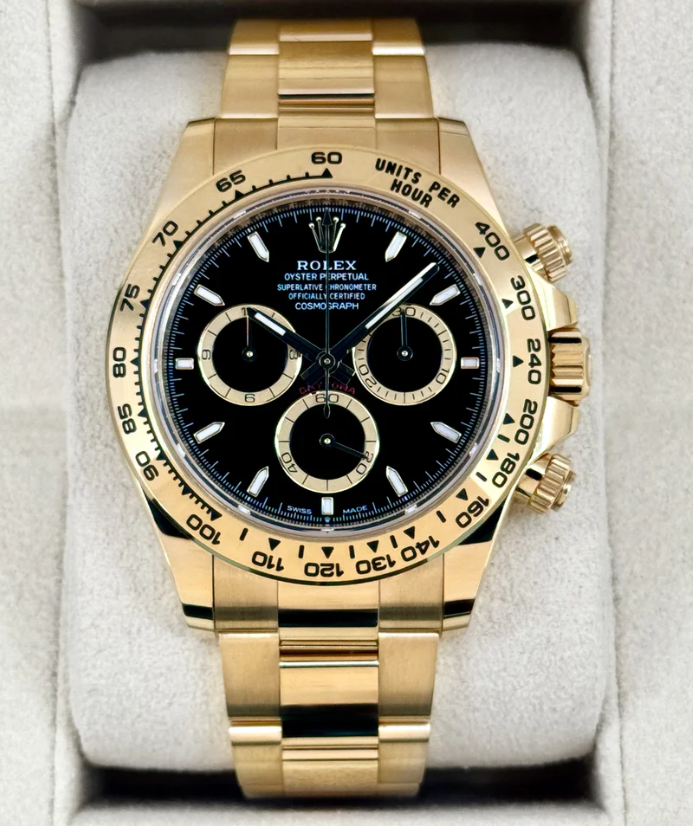 2025 Rolex Daytona 40mm 126508 18K Yellow Gold Black Dial