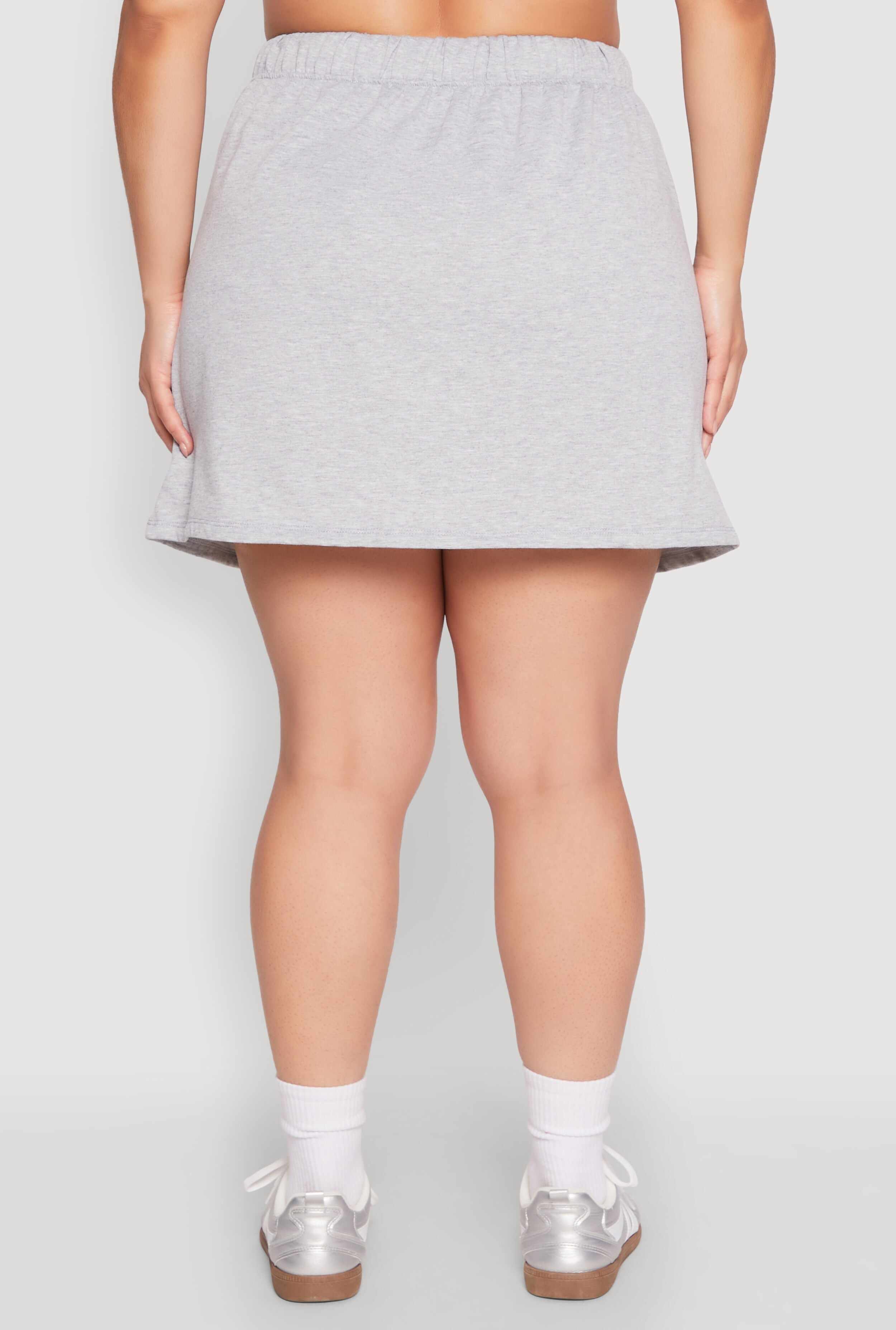 Plus Size Almost Famous High Waisted Fleece Skirt