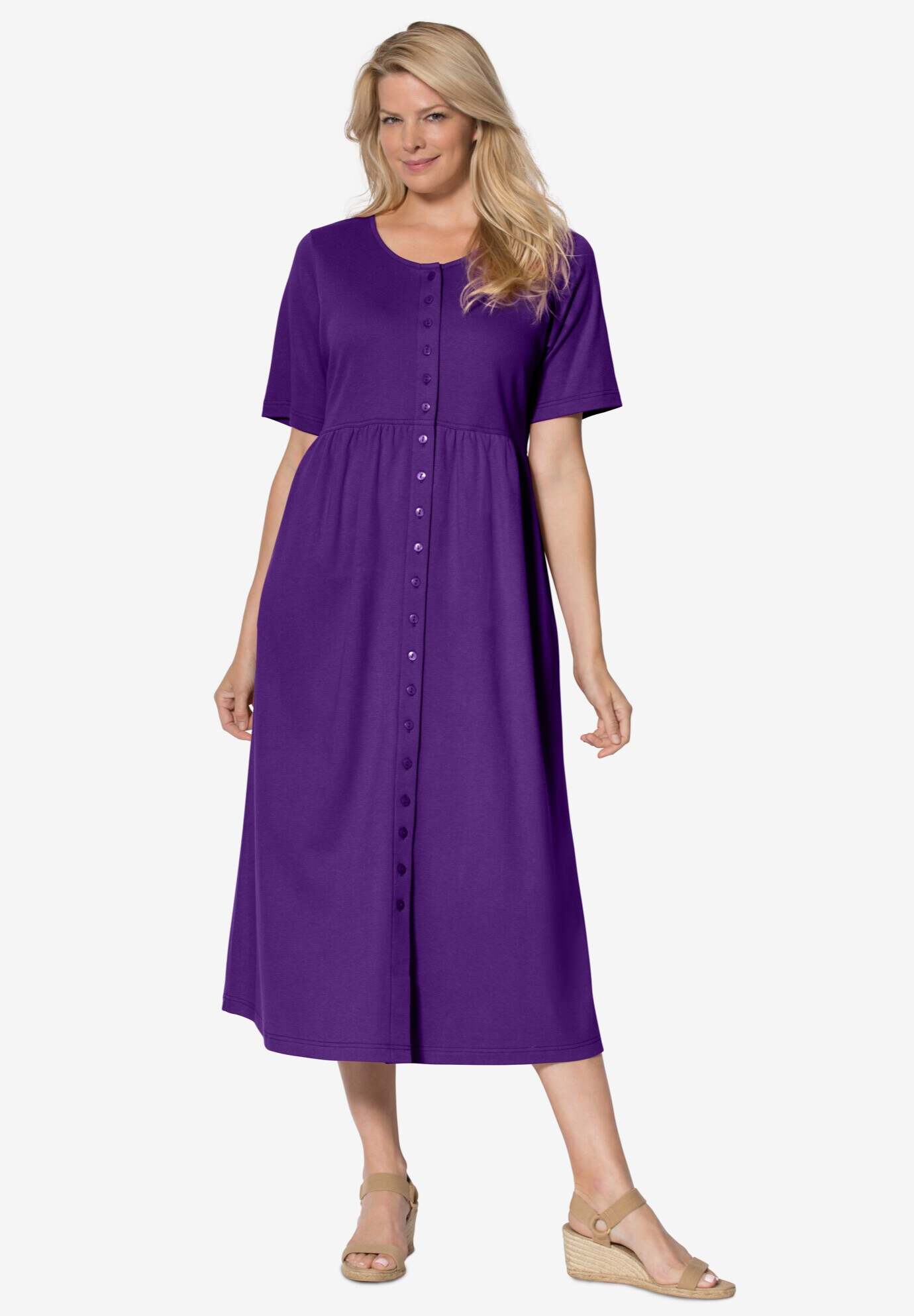Button-Front Essential Dress