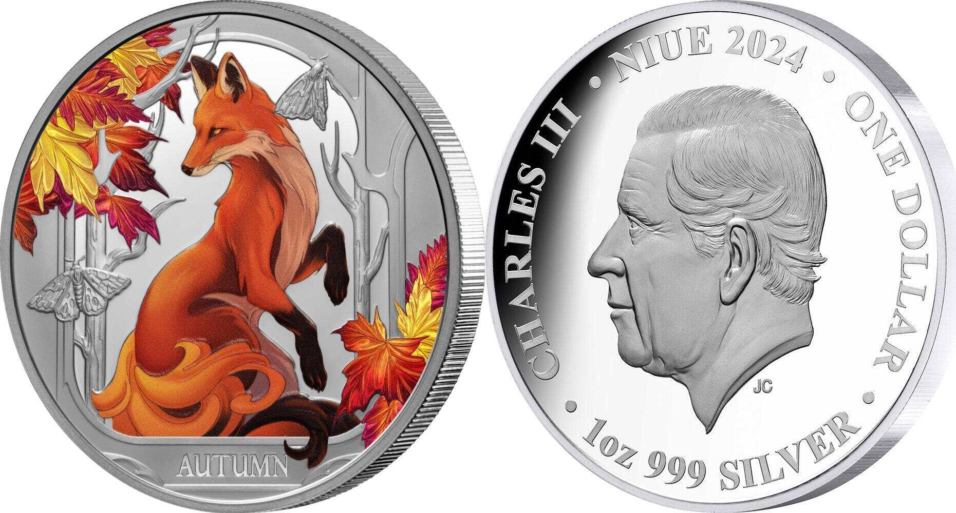 Seasons 2024 $1 Autumn 1oz Silver Proof Coin