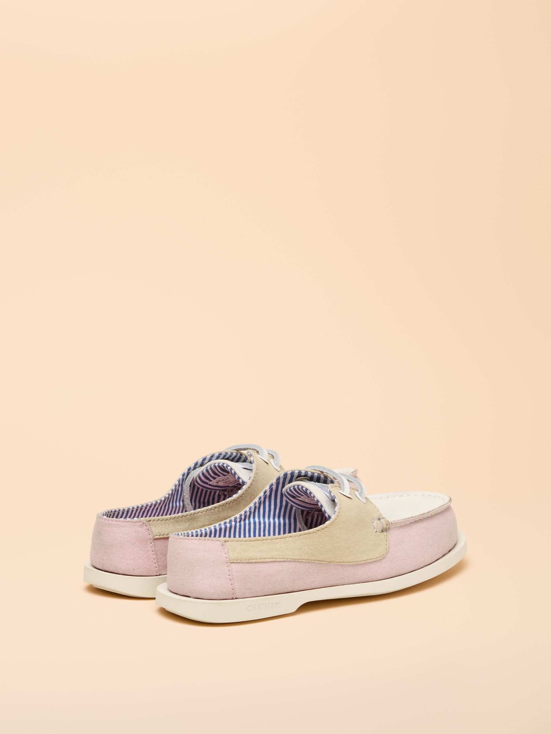 Joules X Chatham Pink Oat Mariner Deck Shoes