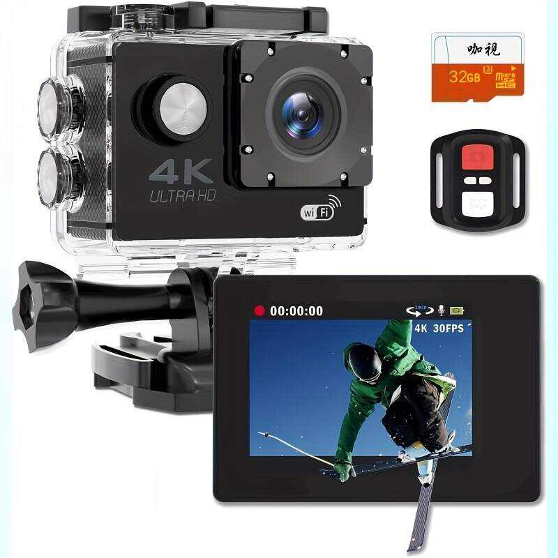 LUOSI Ultra HD Action Camera 4K 30fps, 1181.1inch Waterproof Camera, 170° Wide Angle Underwater Cameras With WiFi, Sports Camera