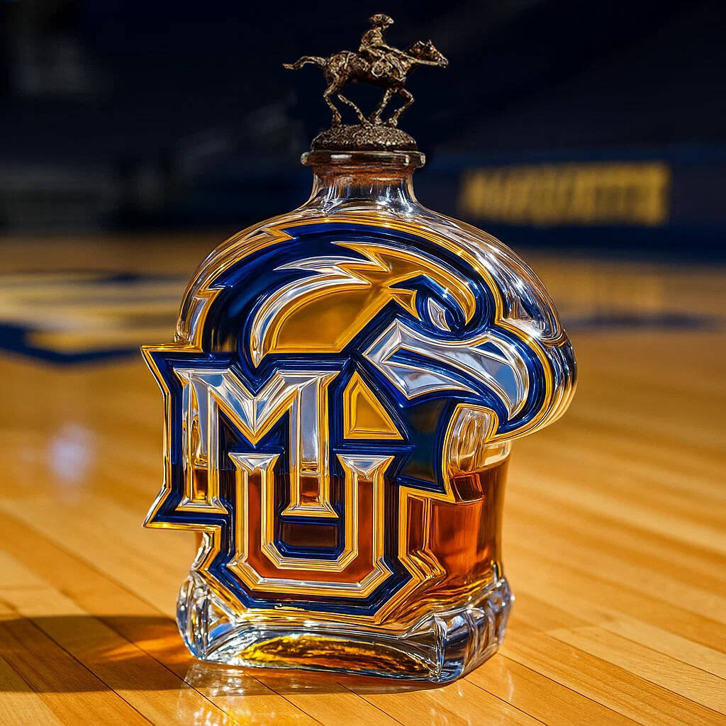 Marquette University Golden Eagles Whiskey Bottle