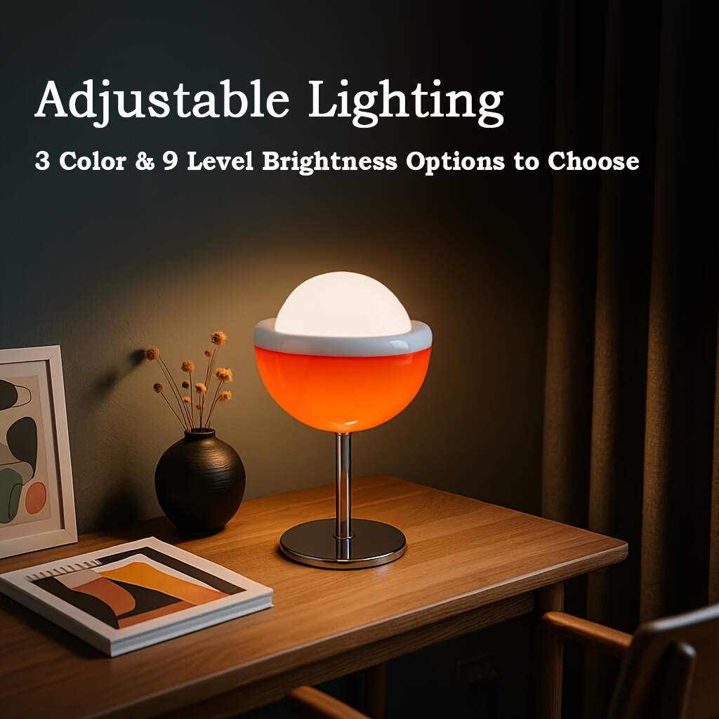 USB Desk Lamp - Soft and playful design, continuous dimming, tri-color lighting, suitable for bedroom, study or dining room, perfect for Christmas and Valentine's Day gifts, modern bedside night light