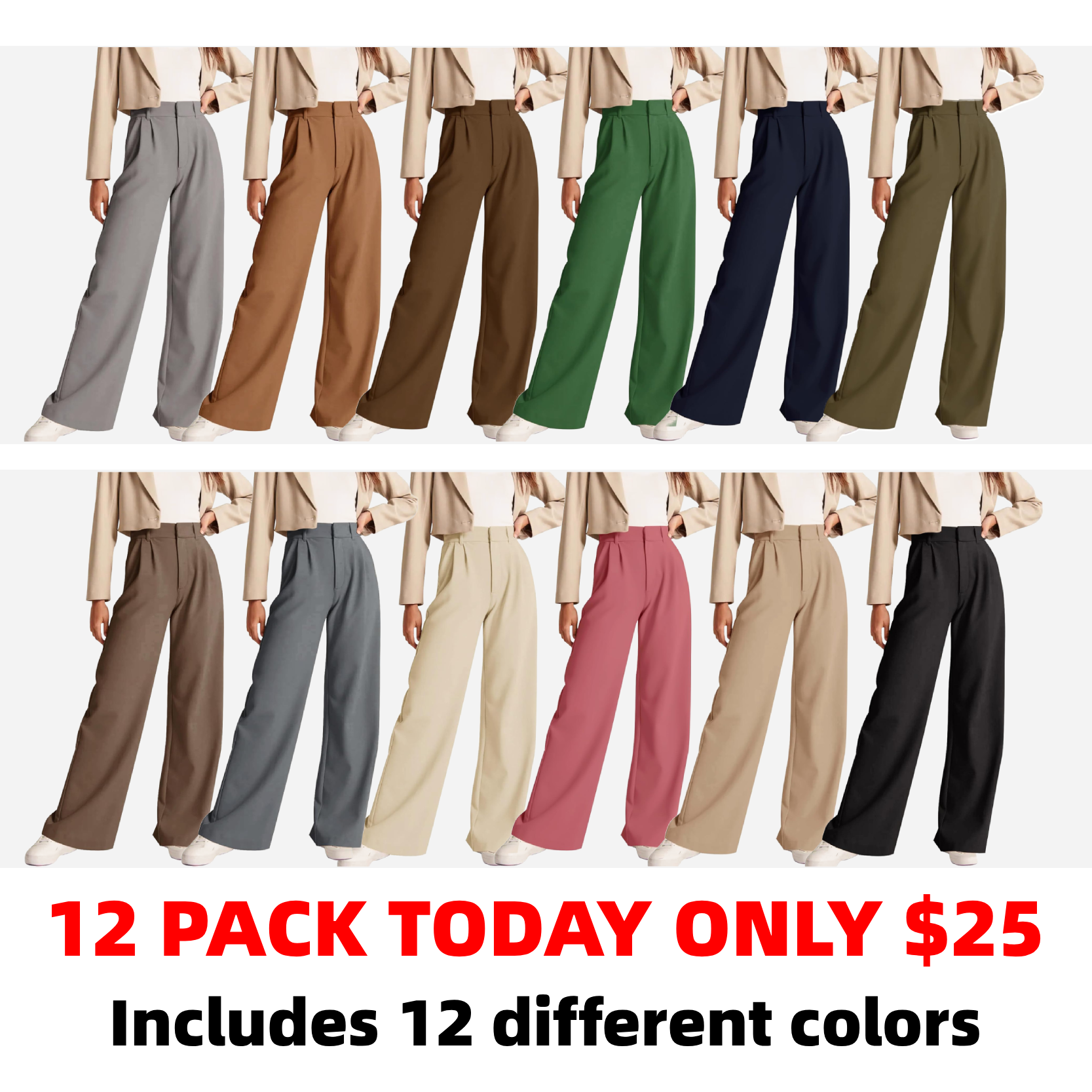 High-Waisted Work Pants for Women – Business Casual Office Trousers with Pockets (2025 Edition)