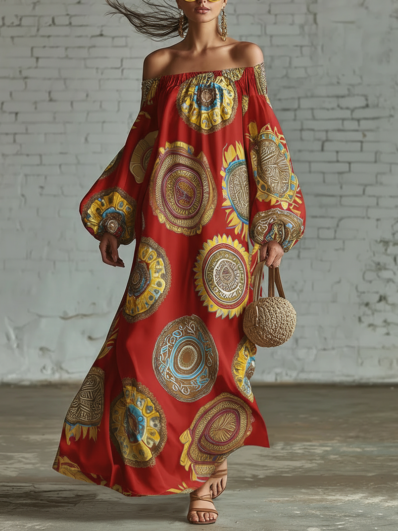 🔥Summer Arrivals🌟Retro Polka Dot Print Multi-layered Hem Maxi Dress