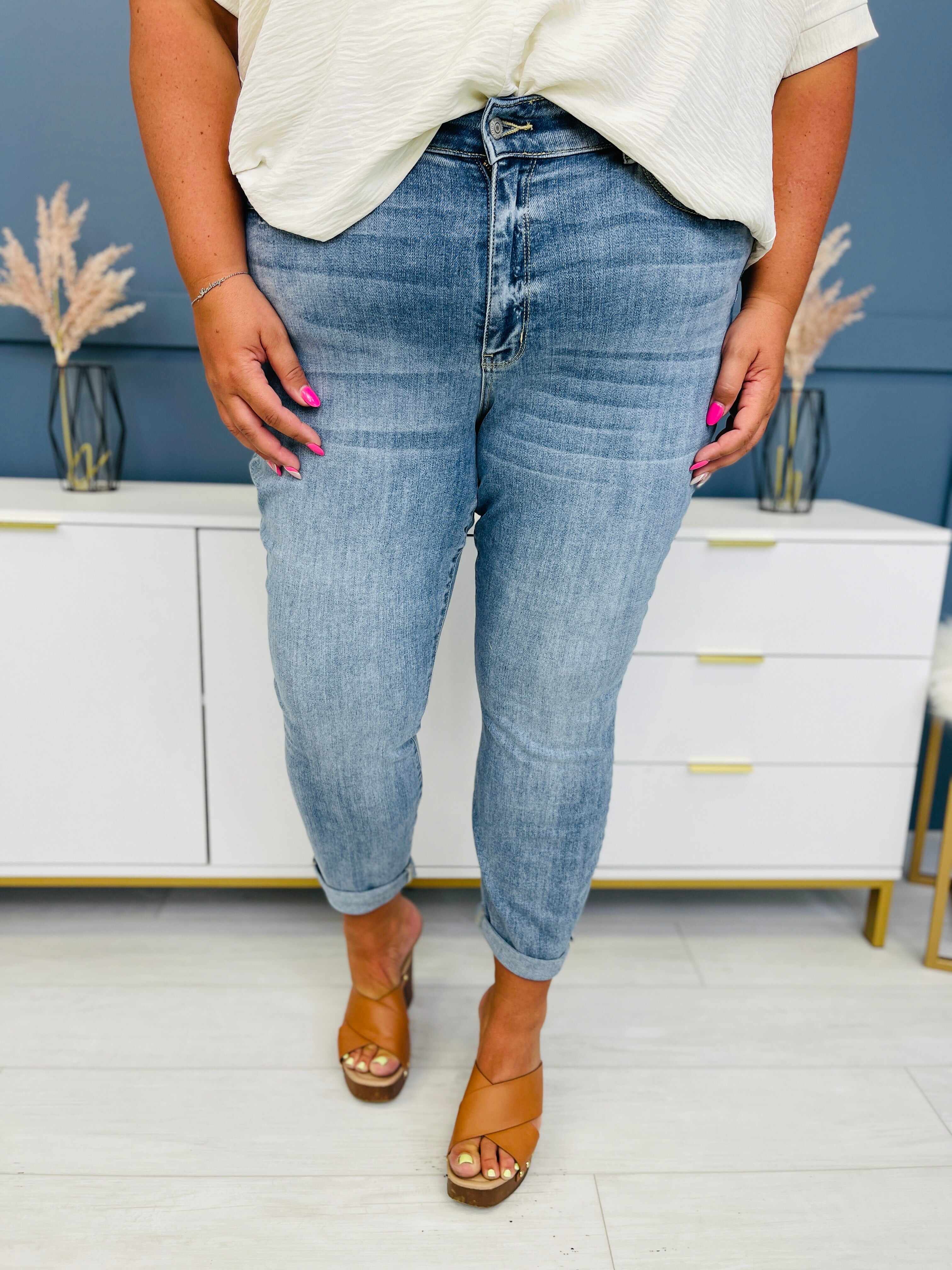 RESTOCK!  Reg/Curvy The Bleach Boys Nondistressed Boyfriend Jeans--Multiple Washes!
