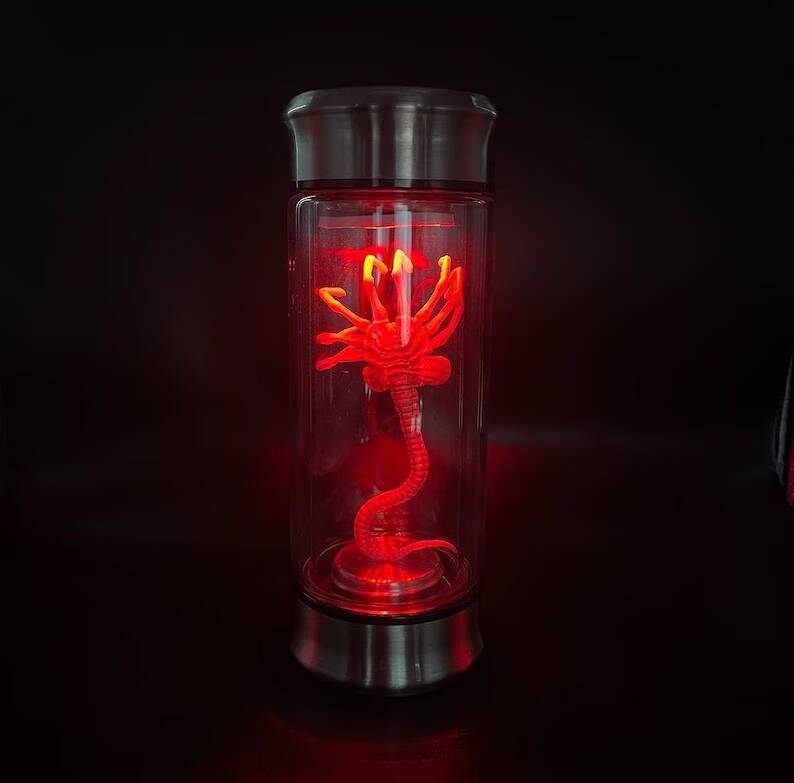 Alien Jar Xenomorph Specimen Facehugger Embryo Glass Jar Movie Prop Replica