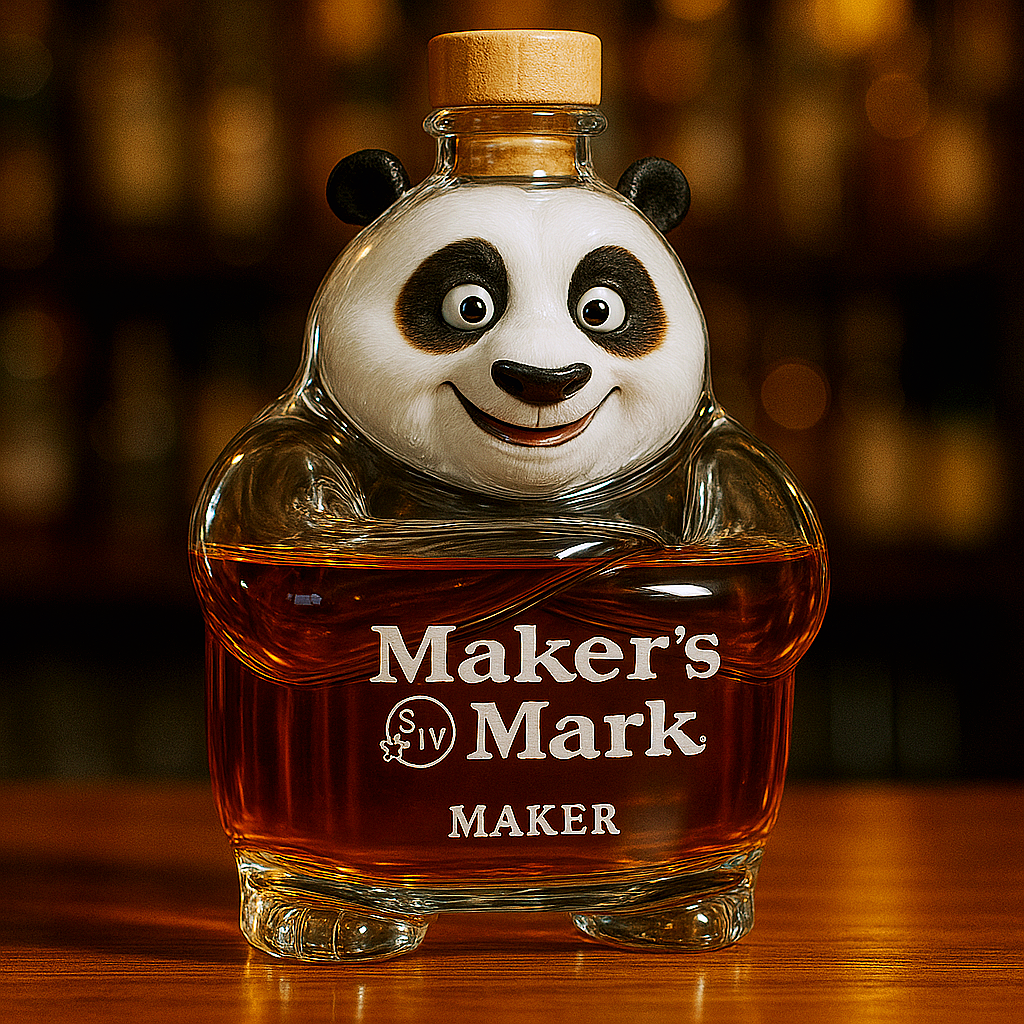 Kung Fu Panda Whiskey Bottle