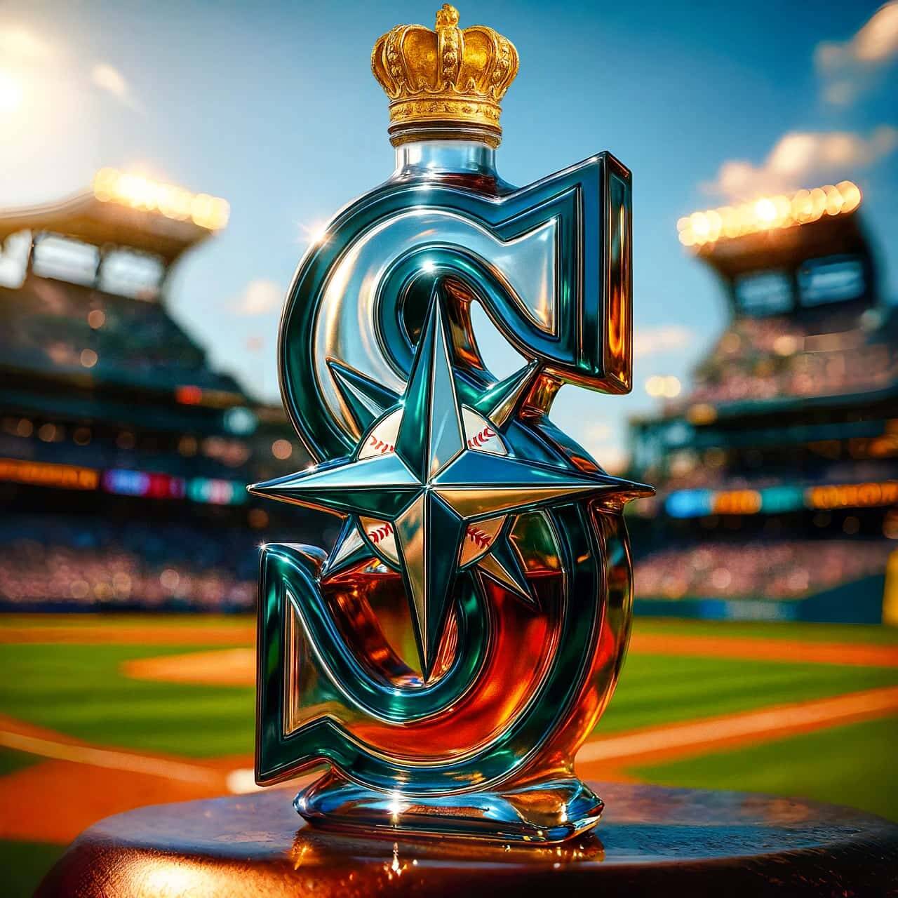 Seattle Mariners Whiskey Bottle
