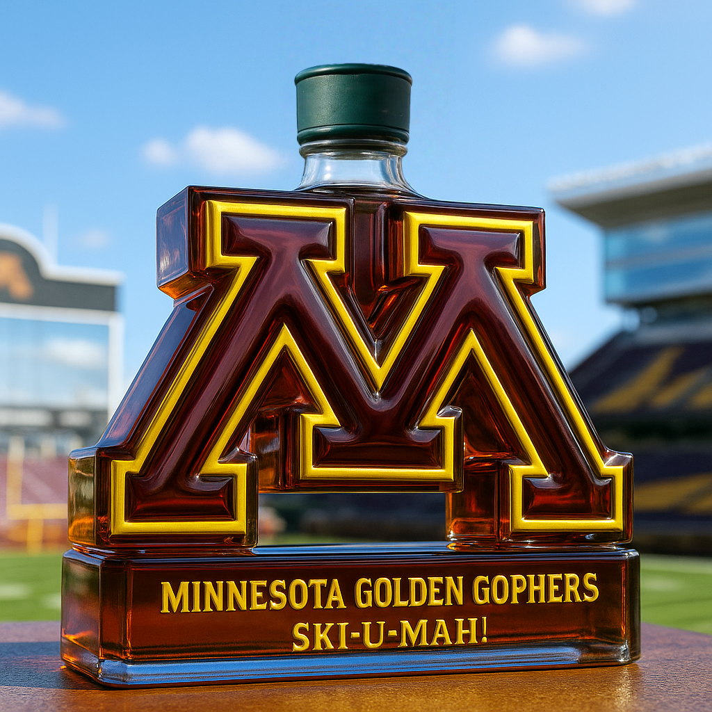 Minnesota Golden Gophers Limited-Edition Whiskey Bottle