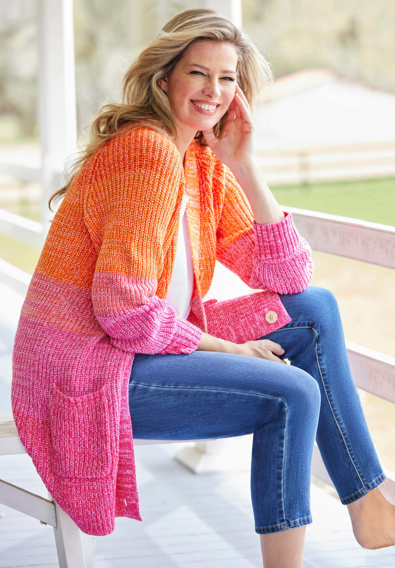 Ombre Shaker Cardigan