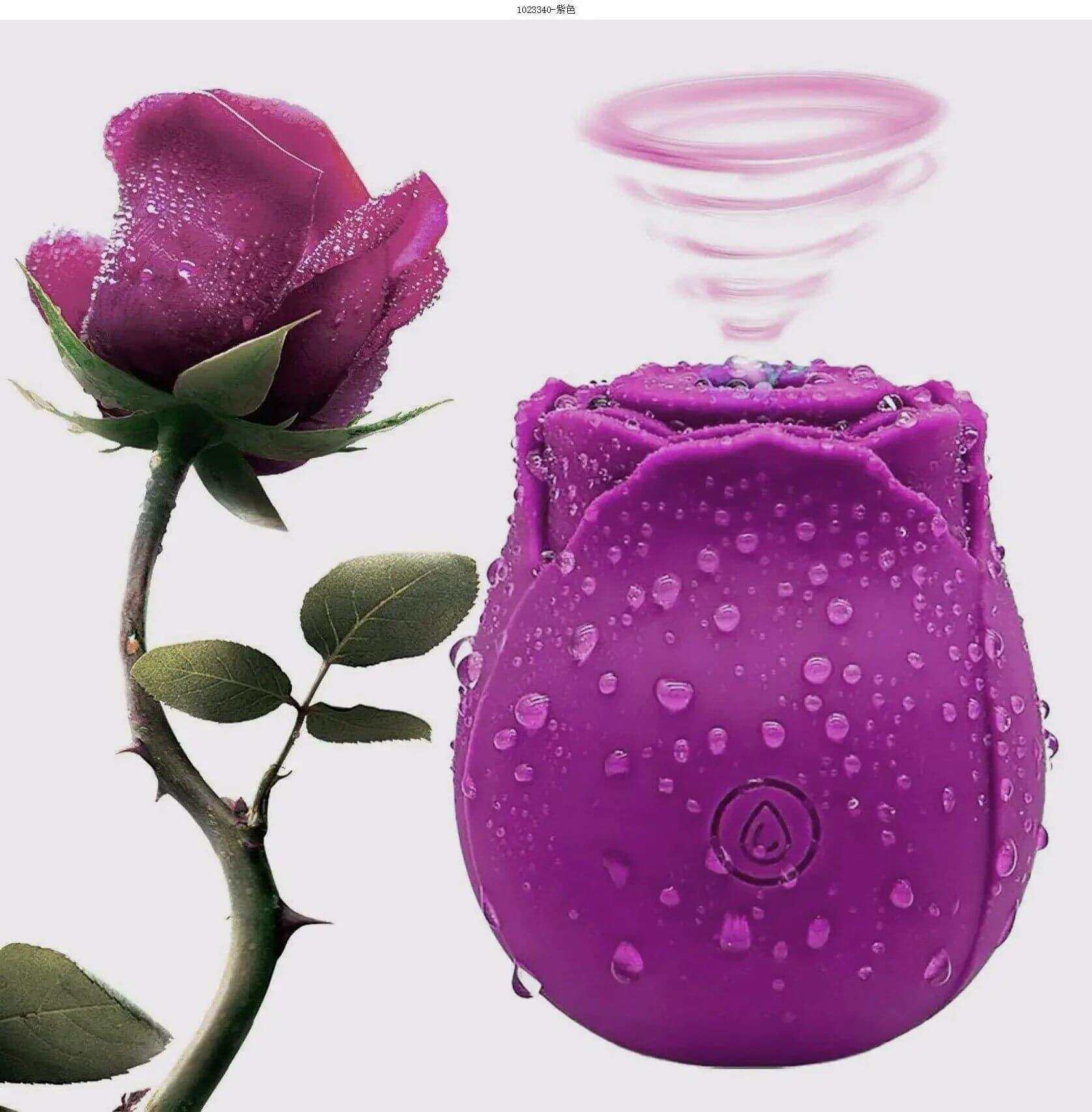 Rose Shape Vagina Sucking Vibrator: Intimate Nipple Sucker with Oral Licking and Clitoris Stimulation - Powerful Sex Toy for Women