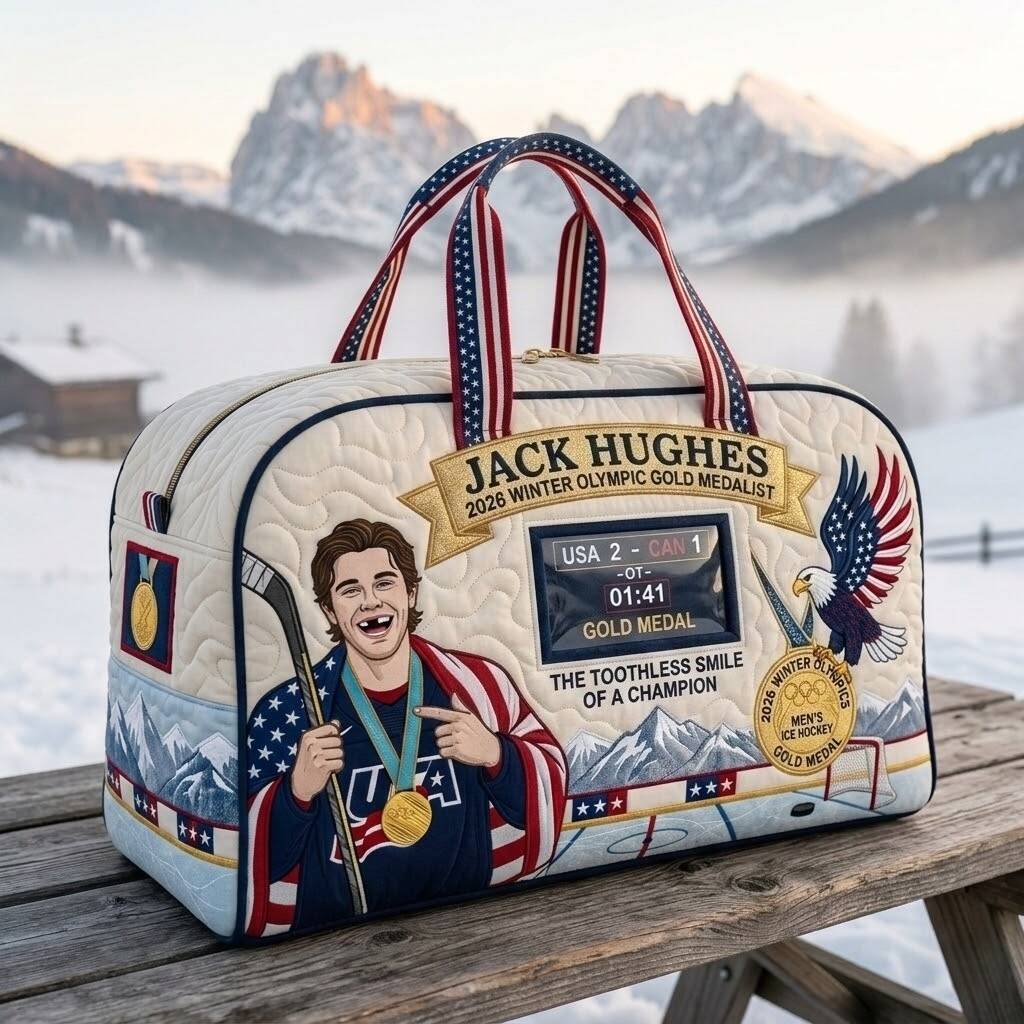 Jack Hughes-2026 Winter Olympic  Gold Commemorative Handbag