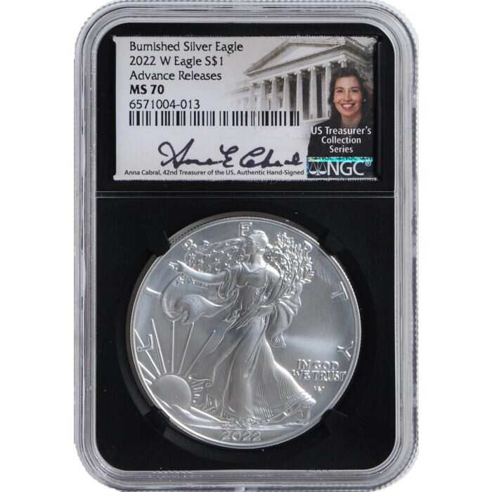 Complete Six Coin Set of Every Advance Release Silver Eagle - Cabral Signatures