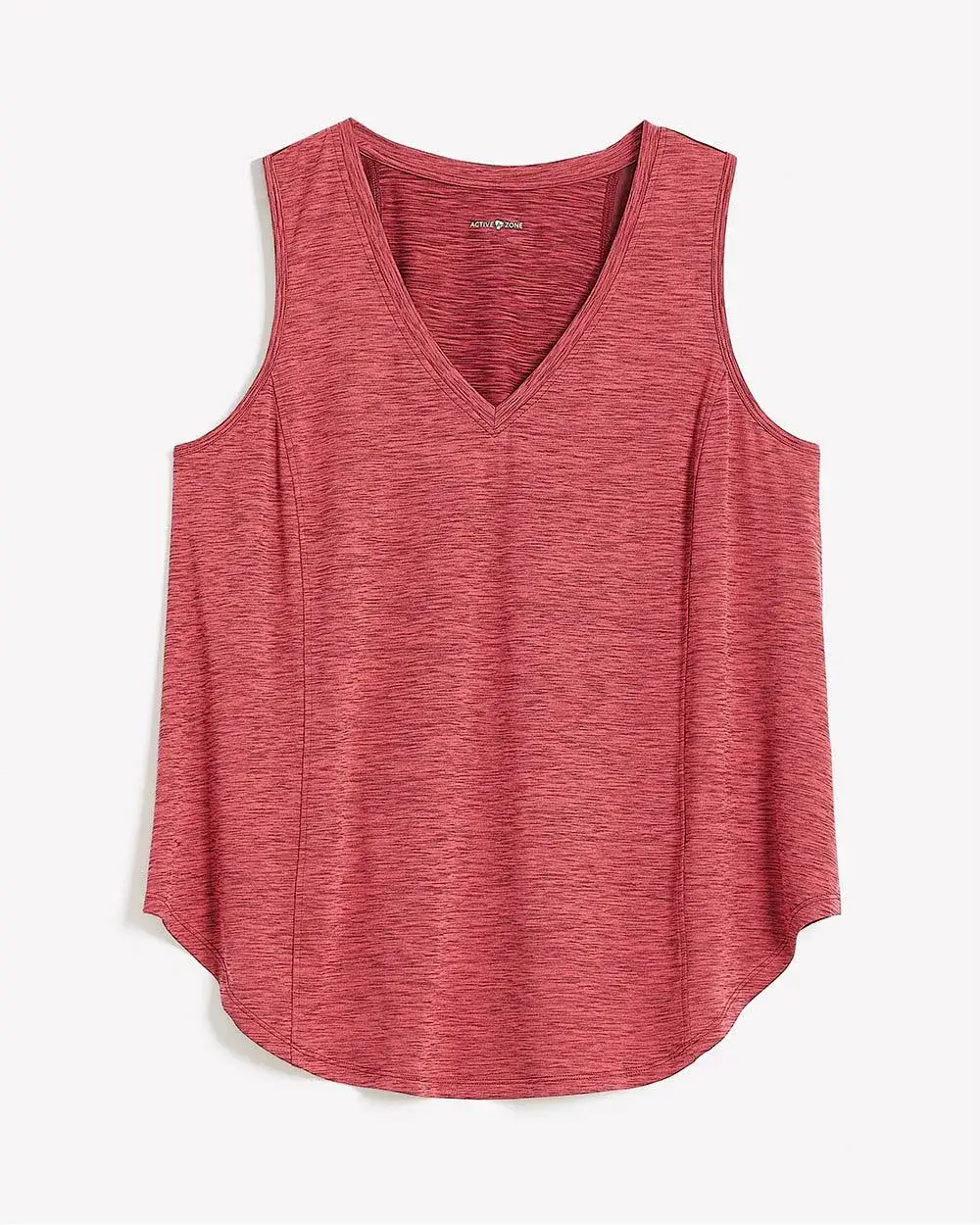 Heather V-Neck Swing Tank Top - Active Zone