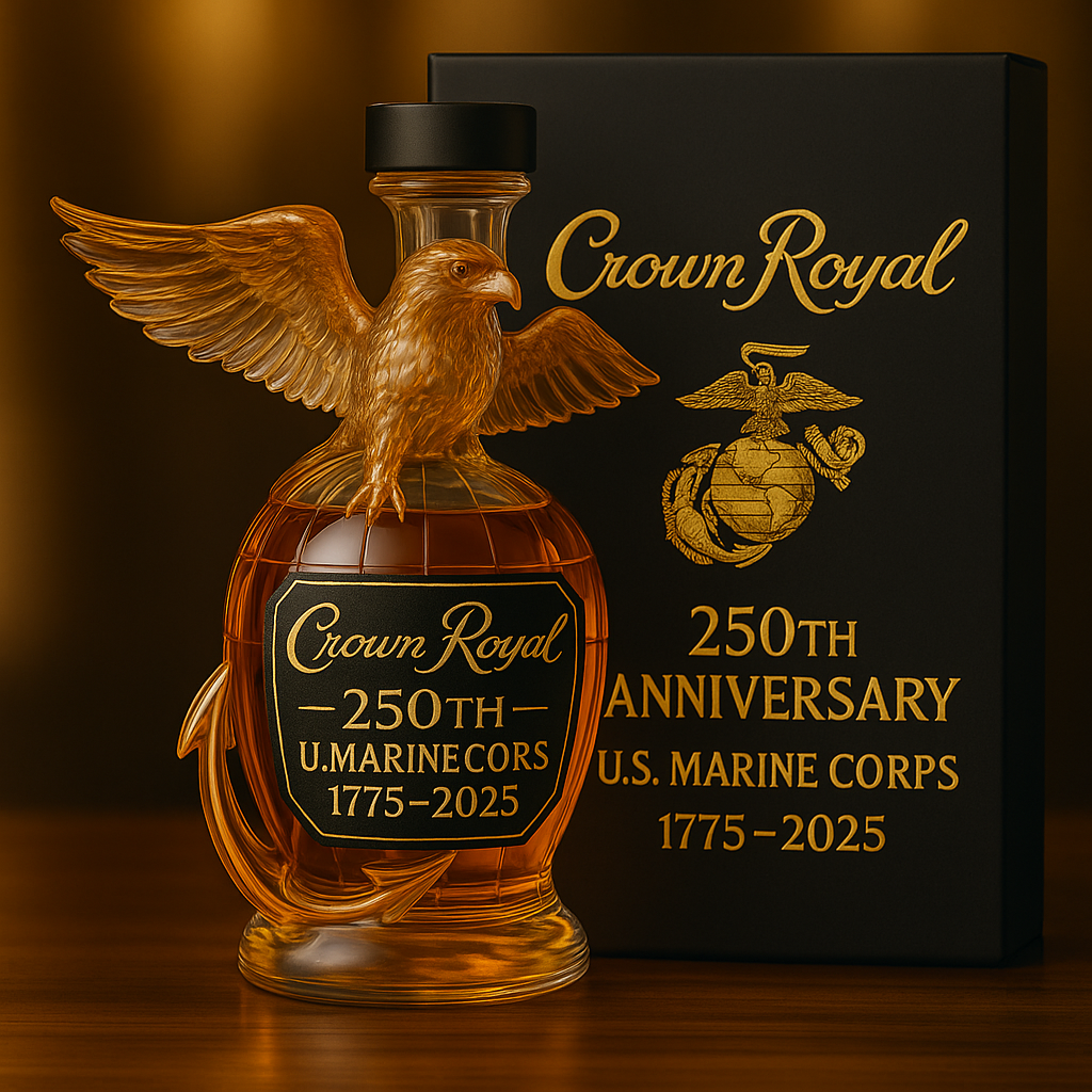 U.S. Marine Corps 250th Anniversary Commemorative Whiskey Bottle