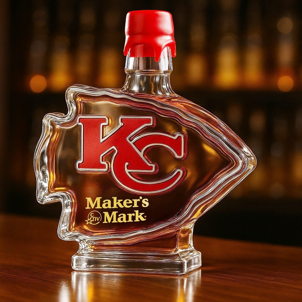 Kansas City Chiefs Whiskey Bottle